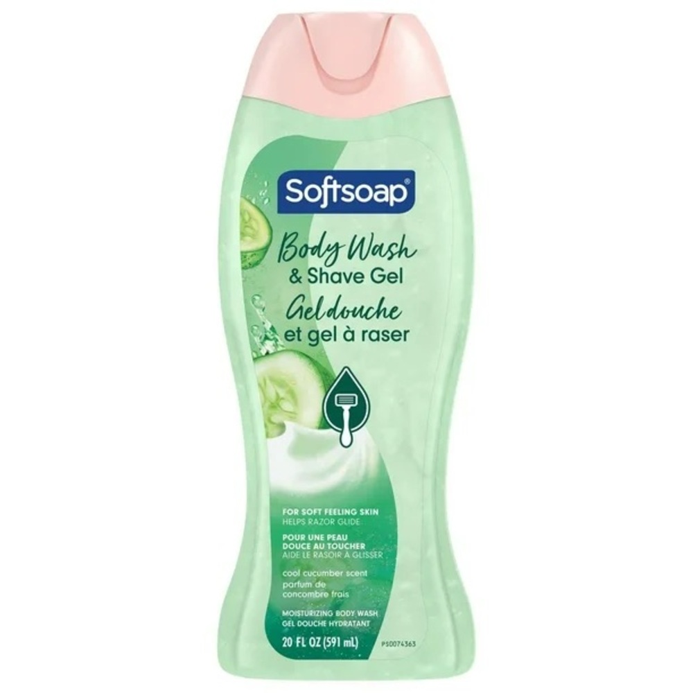 4/$20 NWT Softsoap Moisturizing Body Wash and Shave Gel Cool Cucumber Scent